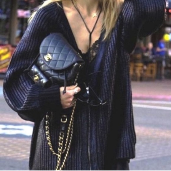 Chanel Matelasse Chain Backpack Duma Lambskin CC Logo Chocolate Brown Vintage - Picture 15 of 16